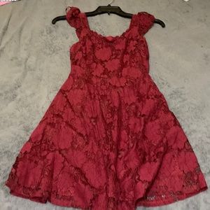 Wine Red Midi Dress
